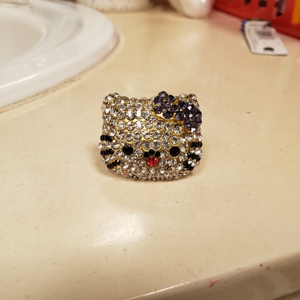 Hello Kitty Rhinestone Ring